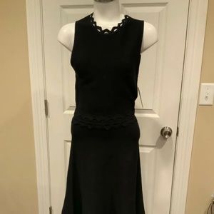 Kate Spade New York Black  Dress W/ Ric Rac Trim, Size Small